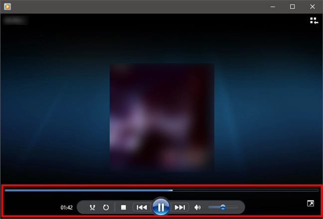 Windows Media Player in Now Playing Mode