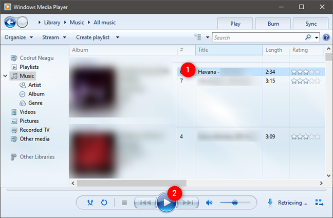 How to play music in Windows Media Player