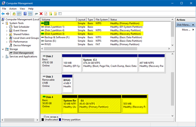The VHD file has been mounted
