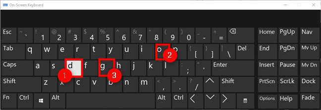 Typing on the Windows 10 virtual keyboard