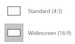 Common PPT Slide Size options