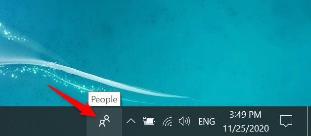 The two people icon in Windows 10