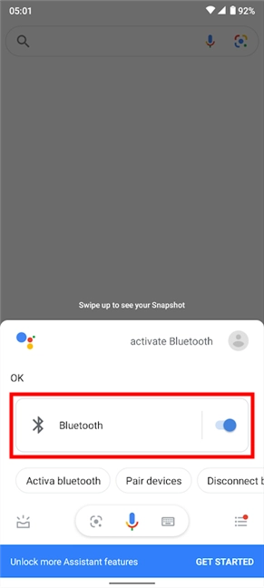 How to turn on Bluetooth with Google Assistant