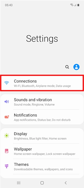 Open Connections to access Bluetooth on Samsung smartphones and tablets