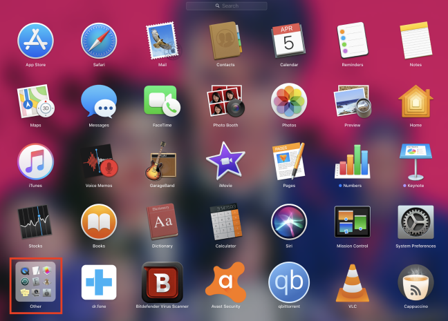 The Other folder on a Mac