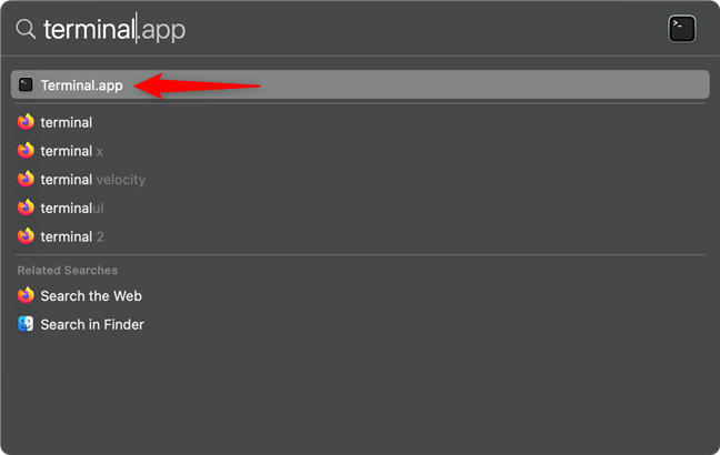 Find and open the app to get the macOS version from the Terminal