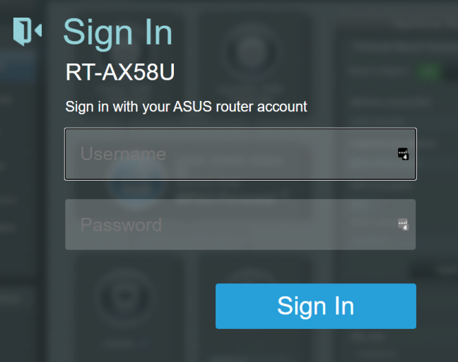 Sign into your ASUS router admin interface