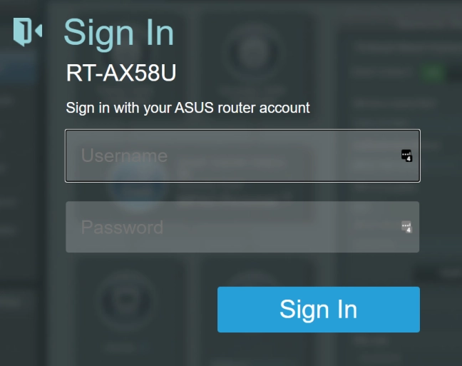 Sign into your ASUS router admin interface