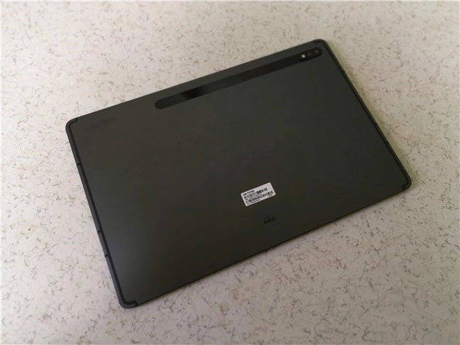 The back of the Samsung Galaxy Tab S7+