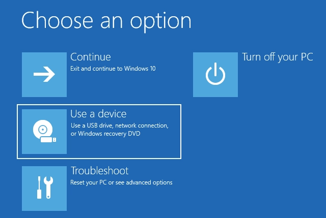 Boot your Windows 10 PC from a USB drive
