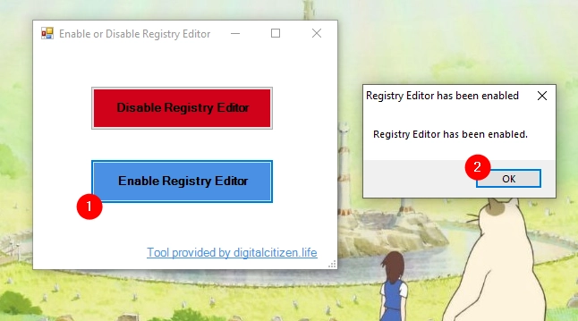 Enable Registry Editor