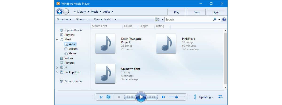 descargar música en Windows Media Player