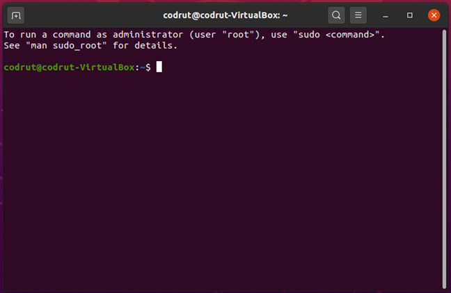 Terminal in Ubuntu Linux