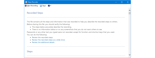 How to use Steps Recorder to capture steps for Windows 10 troubleshooting