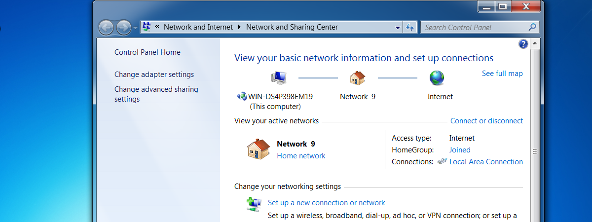 How to Rename the Active Network Connection in Windows 7