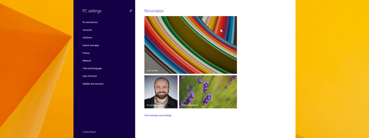 Windows 8.1 settings: How to open PC Settings