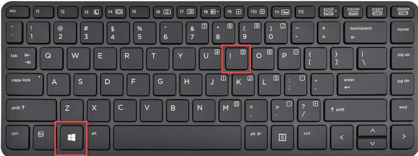 Press Windows + I