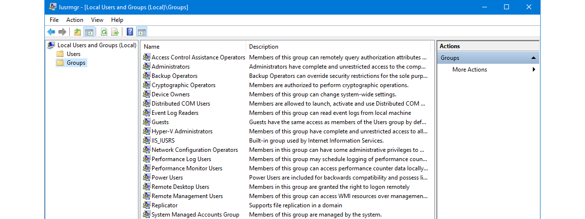 How to manage local users and groups in Windows 10 using lusrmgr.msc