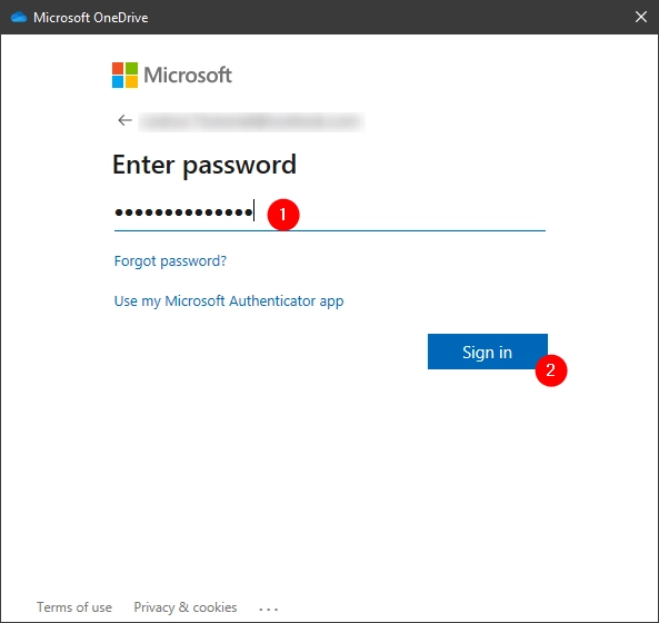 Authenticating to your Microsoft account