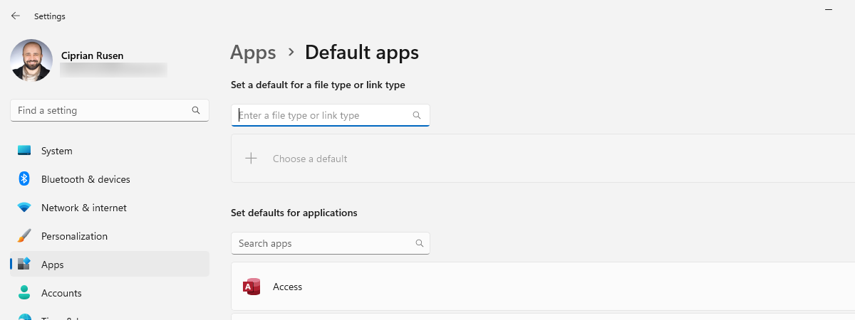 Default apps