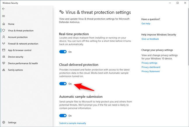 Microsoft Defender Antivirus comes with cloud-delivered protection