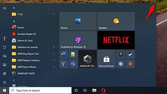 The Windows 10 Start Menu can be resized