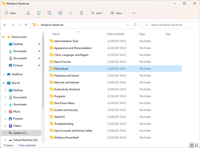 Windows desktop shortcuts collection