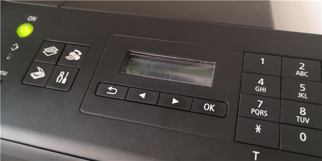 Firmware update on a printer made by Canon