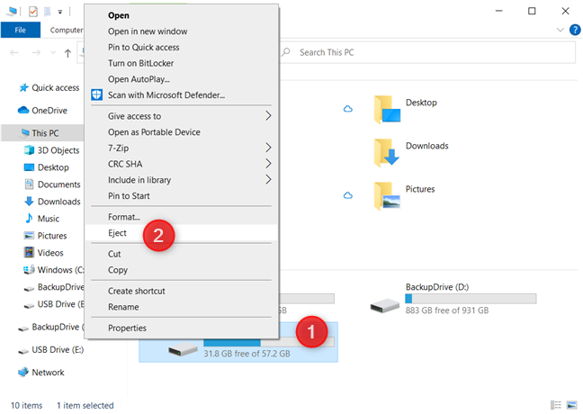 how to eject a usb drive in windows 10