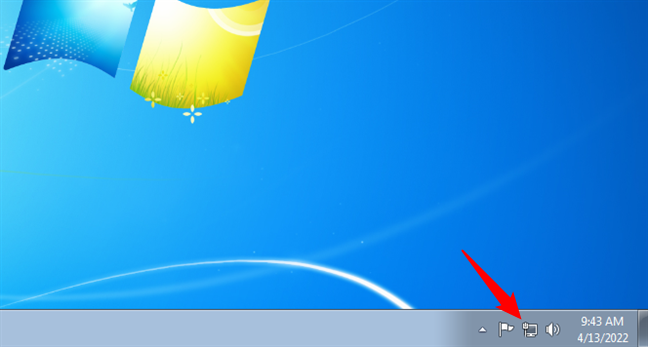 The Network icon in Windows 7's system tray
