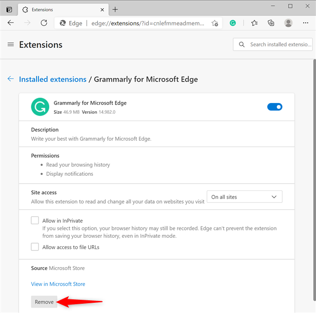 How to install, add, remove, disable Extensions in Microsoft Edge browser