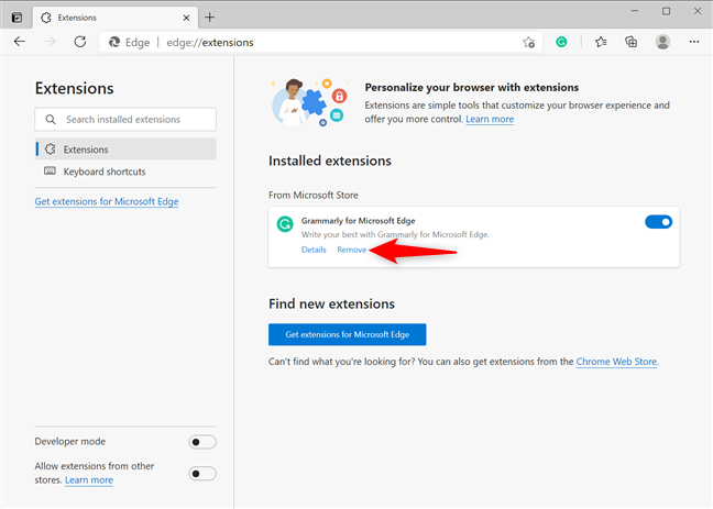 How to install, add, remove, disable Extensions in Microsoft Edge browser