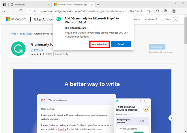 How to Pin the Scrible Extension in Edge