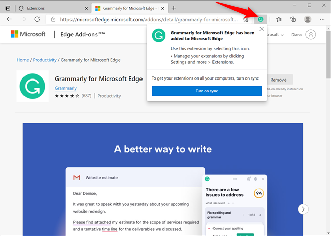 Improve your writing with a Microsoft Edge extension
