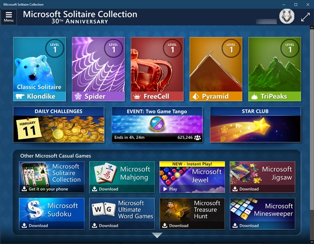 Solitaire & other Microsoft games are not bundled by default in Windows 10