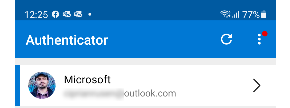 Microsoft Authenticator on Android: Sign into an MS account