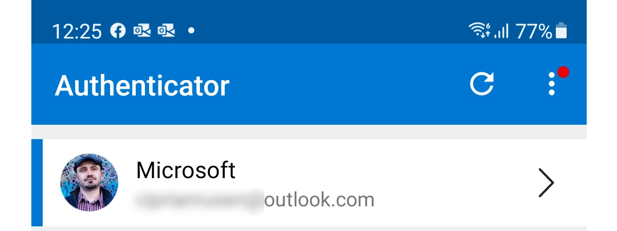 Microsoft Authenticator on Android: Sign into an MS account