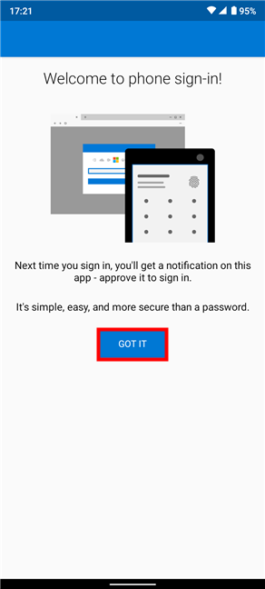 Microsoft Authenticator on Android: Sign into an MS account - Digital ...