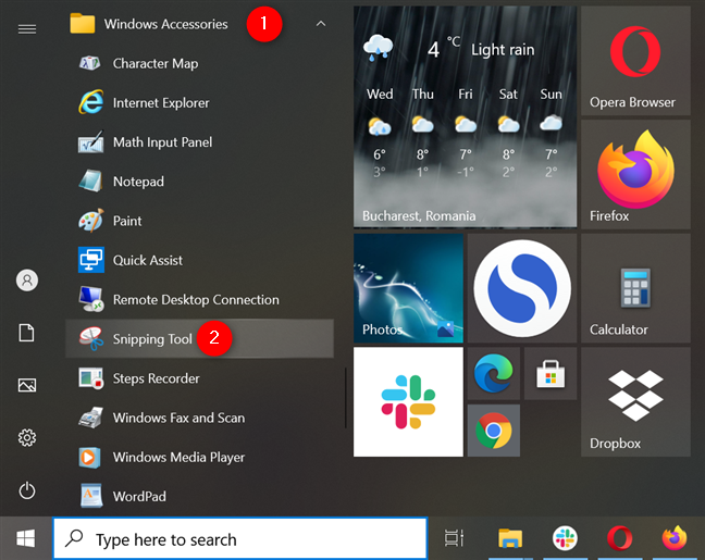 Press the Snipping Tool shortcut in Windows 10 to open the app