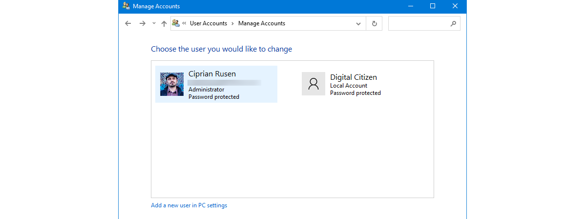 6 ways to change an account to Administrator and back in Windows 10