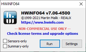 Run HWiNFO