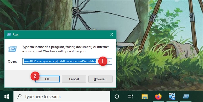 rundll32.exe sysdm.cpl,EditEnvironmentVariables