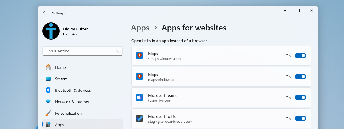 Apps for websites