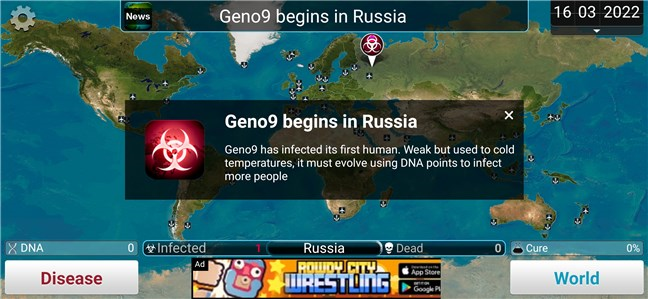 Android offline games: Plague Inc.