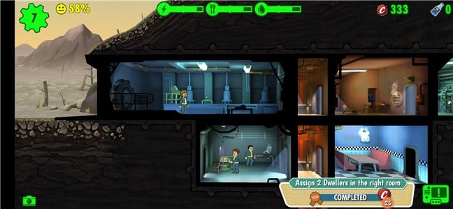 Android no-internet games: Fallout Shelter