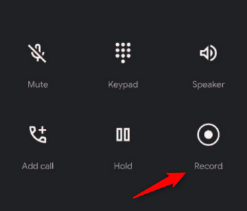 Recording a phone call with Google's Phone app