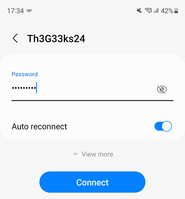 When connecting to Wi-Fi you need to type the password