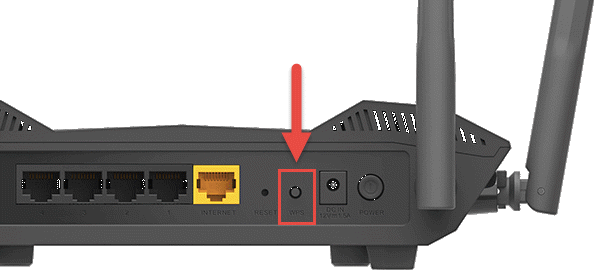 The location of the WPS button on D-Link DIR-X1560 AX1500