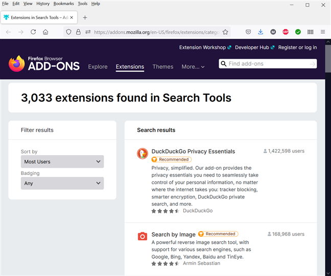 The Firefox Search Tools