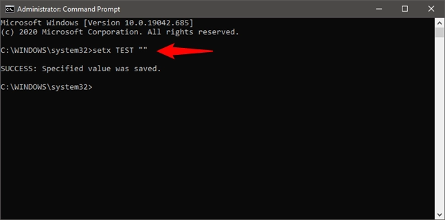 How to clear an environment variable with Command Prompt